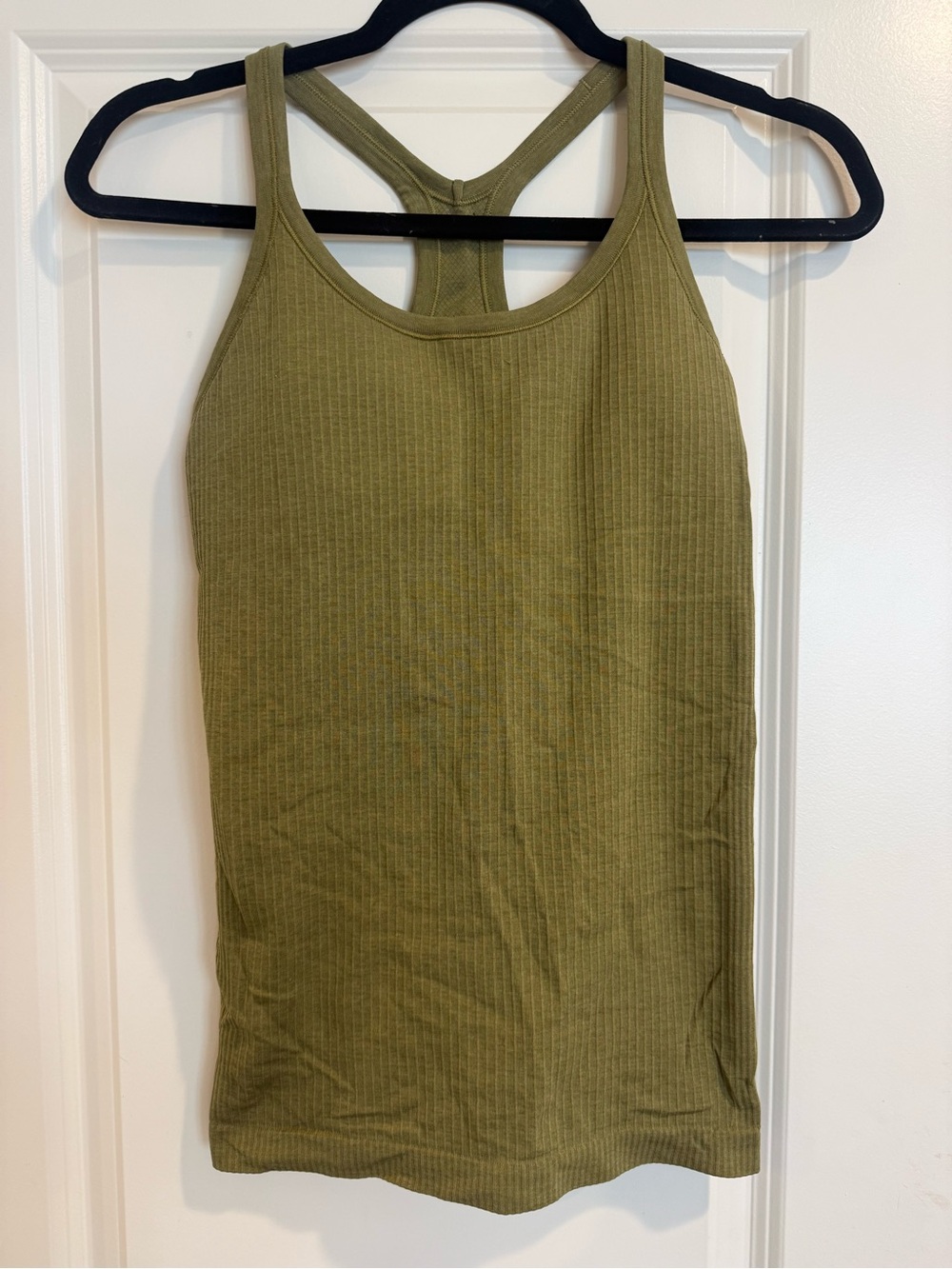 lululemon athletica Olive Ribbed Racerback Tank